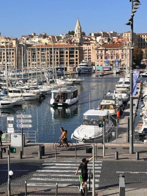T4 Marseille Vue Imprenable Sur Vieux Port Lägenhet Exteriör bild