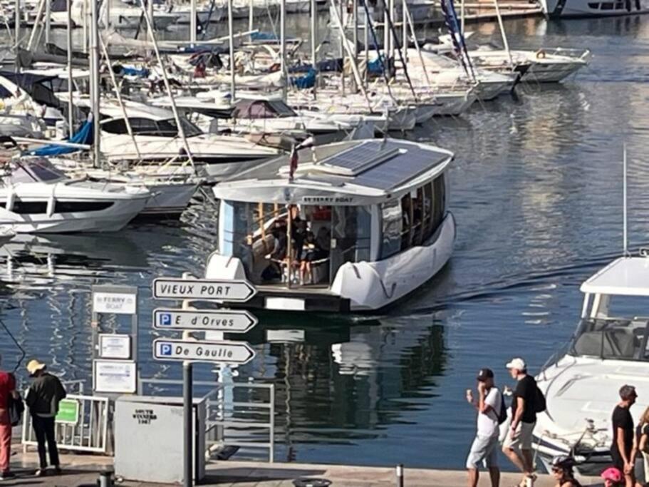 T4 Marseille Vue Imprenable Sur Vieux Port Lägenhet Exteriör bild